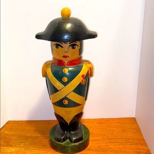 VTG Bronzini Italy napoleon wood bottle holder